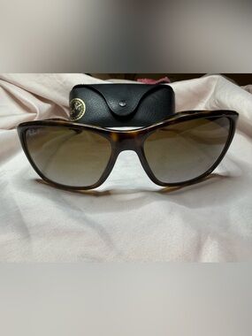 Ray-Ban Tortoise Frame Sunglasses with Brown Gradient Lenses